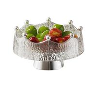 Bol à fruits pour comptoir - Organisateur de plateau en PP de 10,94 pouces | Bol de service décoratif avec 8 fourchettes, plateau plat pour table à manger, fruits végétaux et desserts collations