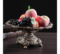 Bol à fruits, résine sculptée à la main, centre de table rectangulaire rustique, 32,5 x 32,5 cm, présentoir décoratif durable pour fruits, pain et collations