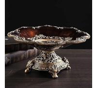 Bol à fruits, résine sculptée à la main, design rectangulaire rustique, présentoir décoratif durable pour fruits, pain, collations, centre de table élégant pour la maison ou la cuisine