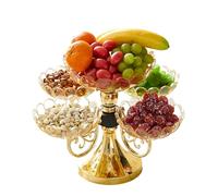 Bol à fruits rotatif multicouche pour décoration de maison, collations, facile à nettoyer et peu encombrant