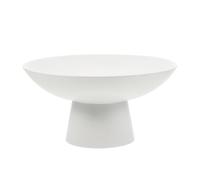 Bol à Fruits sur Pied en Céramique Blanche, Plateau Décoratif Élégant | Grosse Ouverture, Base Stable, Service Surélevé, Compatible Lave-vaisselle, pour Pâtisseries, Petits Pains, Table Festive
