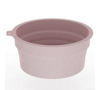 Bol à glace pliable 2 en 1 en silicone avec bac à glace intégré pour le traitement du visage et le refroidissement des boissons, portable et facile à nettoyer (rose)