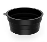 Bol à glace pliable avec bac à glace intégré en silicone pour cryothérapie faciale et refroidissement des boissons, design compact pour une utilisation (noir)