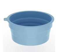 Bol à glace pliable en silicone avec bac à glaçons pour raffermir la peau du visage et rafraîchir les boissons, design portable double fonction pour la maison et les voyages (bleu)