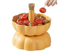 Bol à goûter en forme de avec plateau amovible double couche | Plateau à goûter double couche avec 3 compartiments amovibles et couvercle pour un rangement simple et simple de bonbons