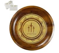 Bol à haricots en bois - Bol rond à pâte à haricots avec cartes de haricots - Décoration de haricots pour la communauté - Décoration religieuse de Noël