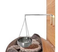 Bol à huile de sauna - Support d'huile d'aromathérapie, chaîne de suspension en acier inoxydable 304, tasse de parfum de 12 cm de diamètre extérieur, distributeur d'arômes à tige en aluminium