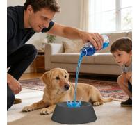 Bol à Lécher Liquide Canin,Antidérapante Anti-Fuite Mangeoire Lente | Bols d'Enrichissement avec Balle pour Chien | pour Toutes Races, Bouillon d'Os, Yaourt, Soins Animaux Âgés, Stimulation