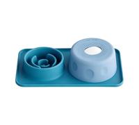 Bol à lécher pour chien avec balle - Assiette d'alimentation 2 en 1 en silicone anti-étouffement | 500 ml Gamelle pour chien à manger lentement, pour enrichissement des friandises liquides, du yaourt