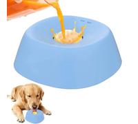 Bol à lécher pour Chien, mangeoire Lente, Plat à Yaourt au Bouillon de Puzzle Lick Sphere (Bleue)