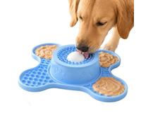 Bol à Lécher pour Chien Silicone Interactif -Déversement à Ventouse | Gamelles Anti-Glouton avec Tapis de Léchage pour Alimentation Hydratation le Bain Séchage Poils et Coupe Griff