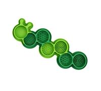 Bol à lécher texturé pour Animaux de Compagnie, Green | Sept sections connectées, textures striées et en spirale, aliments à tartiner variés en une seule activité de