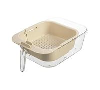 Bol à linge à baies avec tamis - Panier de vidange à double couche pour le drainage - Panier de vidange de fruits avec poignée,pour cuisine salon collations légumes fruits fraises