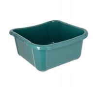 KADAX Bassine à linge rectangulaire, robuste, avec poignées confortables, bac de rangement, bac de nettoyage compact, vert - 12 l