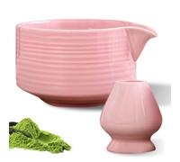 Bol à matcha japonais en 2 parties avec bec verseur, bol à thé Chawan Matcha avec support fouet, bol traditionnel en céramique pour matcha Bol à matcha Chawan Bol à thé Bol à matcha en céramique