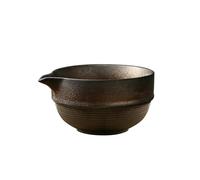 Bol à matcha japonais, set de cérémonie, bol traditionnel en céramique avec texture ondulée, chawan en grès fait main pour préparer le thé vert, style rustique