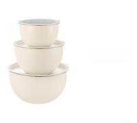 Bol à Mélanger 304 avec Couvercle 1,5L Anti-dérapant Bol à Mélanger(3 White Lid)