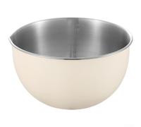 Bol à Mélanger 304 avec Couvercle 16cm Antidérapant Bol à Mélanger(16CM White)