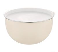 Bol à Mélanger 304 avec Couvercle 16cm Antidérapant Bol à Mélanger(24CM White Lid)