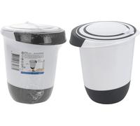 Unbekannt Bol mélangeur avec couvercle 1,5 l ouverture de mélange base anti-éclaboussures bol 1,5 l récipient de conservation des aliments blanc noir