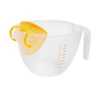 Bol à mesurer multifonction avec plaque filtrante 1 l | Bionic Plaque filtrante dense à bouche d'olécrane Capacité 1 l avec échelle élargie poignée multifonctionnelle pour battre