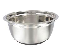 Fackelmann 29607 Bol à mixer, bol à mixer pour pâtisserie, bol à mixer base anti-dérapante, Acier inoxydable, Argenté, 24 cm