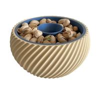 Bol à noix à double compartiment de rangement | Plat de service à deux étages avec compartiment de rangement - Bol de Service pour Apéritif,Pour les fêtes, la maison, le salon, les pique-niques, l'ext