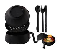 Bol à nouilles avec couvercle | Grande capacité Instant 6X-Rapid Bol à nouilles PP avec couvercle, baguettes, cuillères, fourchette pour soupe et nouilles ou aliments asiatiques