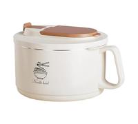 Bol à nouilles en acier inoxydable de 1650 ml - Grande boîte à déjeuner avec couverts pliables et couvercle de vidange, design de filtre étanche, tasse à soupe portable anti-poussière | pour la maison