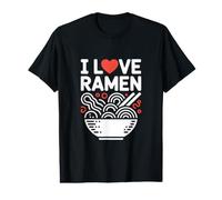 Bol à Nouilles I Love Ramen Heart Fun T-Shirt Graphique avec Valeur
