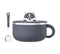 Bol à nouilles instantané,Spoon Kitchenware Heat Insulation - 19x13cm Noodle Maker Bowl With Member | Easy Stirring Access For Kitchen College Dorm Apartment Dining Room Students