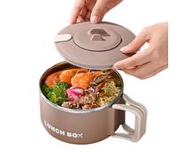 Bol à nouilles instantanées | Fiambera Tasse à soupe de 1200 ml, marmite à nouilles portable, bol en ramen japonais de grande capacité en acier inoxydable pour chambre, bureau, université, maison