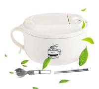 Bol à nouilles Isotherme 1000 ml - Bols à Nouille Drainage 304 14,5 x 9 cm, Ustensiles Pliables | Soupe Isolé, Récipient Repas Portable, Cuillère Baguettes Pliantes, Cuisine Pratique,