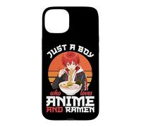 Bol à Nouilles Japonais Just A Boy Who Loves Anime and Ramen Coque pour iPhone 15 Plus