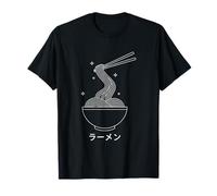 Bol à Nouilles japonaises Ramen Simple Line Art Japan Food T-Shirt