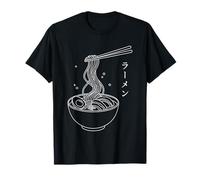 Bol à Nouilles japonaises Ramen Simple Line Art Japan Food T-Shirt
