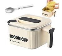 Bol à nouilles pour micro-ondes | Anti-fuite instantané avec poignée de cuillère, bol à nouilles pour micro-ondes, pour pâtes, soupes, aliments, maison, dortoir, appartement, université, bureau