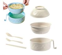 Bol à nouilles ramen avec couvercle - Machine instantanée 3 en 1 pour soupe, pâtes et riz - Ensemble essentiel de cuisine et de dortoir pour étudiants