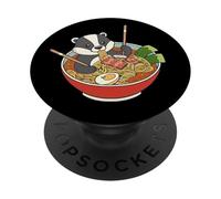 Bol à Nouilles Ramen Japonais drôle Blaireau Japonais Zoo garçon Fille PopSockets PopGrip Adhésif