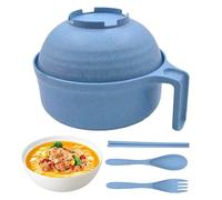 Bol à nouilles rapide - Pot à pâtes instantanées, ensemble cuiseur vapeur, cuillère, bassin de cuisson | 91 cm pour dortoir, cuisine, appartement, bureau, voyage, boîte à déjeuner légère et lavable