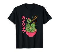 Bol à nouilles Udon Monstre Kawaii Drôle Mignon Art Japon T-Shirt