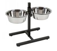 Bol À Nourriture 2 X 4,7 L Réglable En Hauteur Support De Bol Double Pour Chien