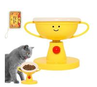 Bol à Nourriture pour Chat Surélevé - 5 Hauteurs Et Inclinaison 15°-60° En Forme De Trophée Gamelle Pour Nourriture Animale | Mangeoire Inclinée pour Animal - Pour Maison Intérieur Extérieur Voyage Ba