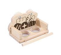 Bol À Nourriture pour Oiseaux | Réservoirs d'eau Doubles Transparents - Perches en Bois Anti-Éclaboussures pour Cages - pour Perruche Pigeon Animal Domestique Intérieur Extérieur Douche