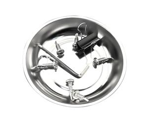 Bol à outils magnétique Support magnétique Objets métalliques Rassemblant des pièces rondes Vis Douilles Boulons Broches Plateau en acier inoxydable Mécanicien de vaisselle Organisateur d'atelier de g