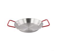 Bol à paella en acier inoxydable - Plat de service - Convient pour la cuisson des fruits de mer et des collations dans les maisons et les services alimentaires (20 cm)