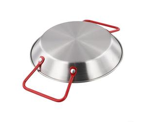 Bol à paella multi-usage en acier inoxydable pour la cuisine, le service et la restauration avec entretien facile (20 cm)