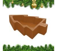 Bol à pâte en bois - Décoration de Noël - Plateau de service en forme d'arbre - Plateau décoratif - Pour bonbons, nourriture, maison de campagne, bureau, table basse, bureau, chambre à coucher, salon