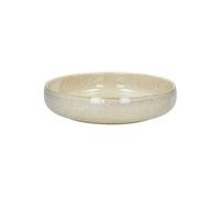 Bol à pâtes en porcelaine beige, lot de 8, rond, bords arrondis - Pomax, Nougat - Ø25x5 cm