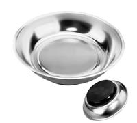 Bol à pièces magnétiques, support magnétique en acier inoxydable, bol en métal de 14 cm pour vis et écrous, organisateur d'outils magnétique avec construction, support d'accessoires en métal pour